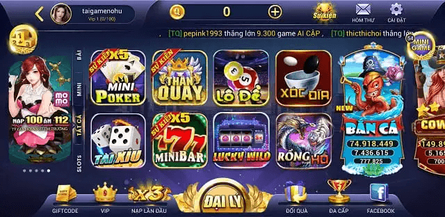 Trò chơi thần quay club