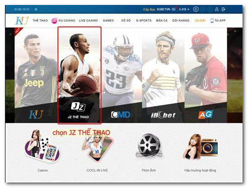 Giao diện cá cược bóng đá trực tuyến tại kubet